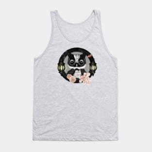 Cute little owl with flowers Tank Top